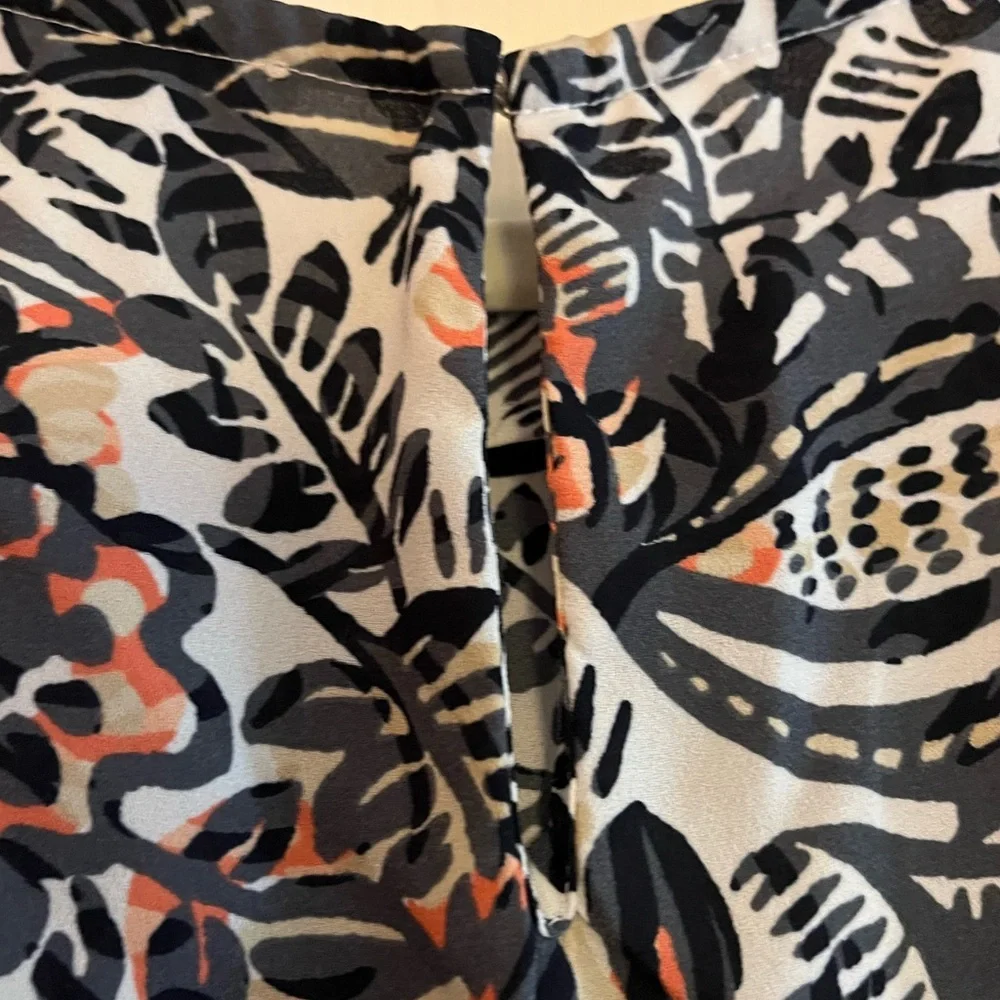 Loft/women’s blouse, size XS, black, gray, orange and beige colors - Picture 3 of 5